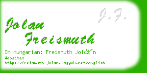 jolan freismuth business card